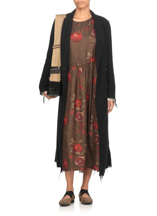 25FW 우마 왕 미디 원피스 UP5017 UW067BROWN RED Brown - UMA WANG