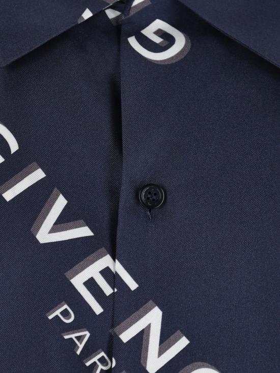 25FW 지방시 반팔 셔츠 BM616J1673 410 Blue - GIVENCHY