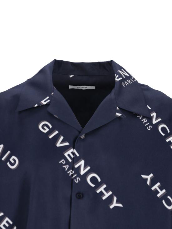 25FW 지방시 반팔 셔츠 BM616J1673 410 Blue - GIVENCHY