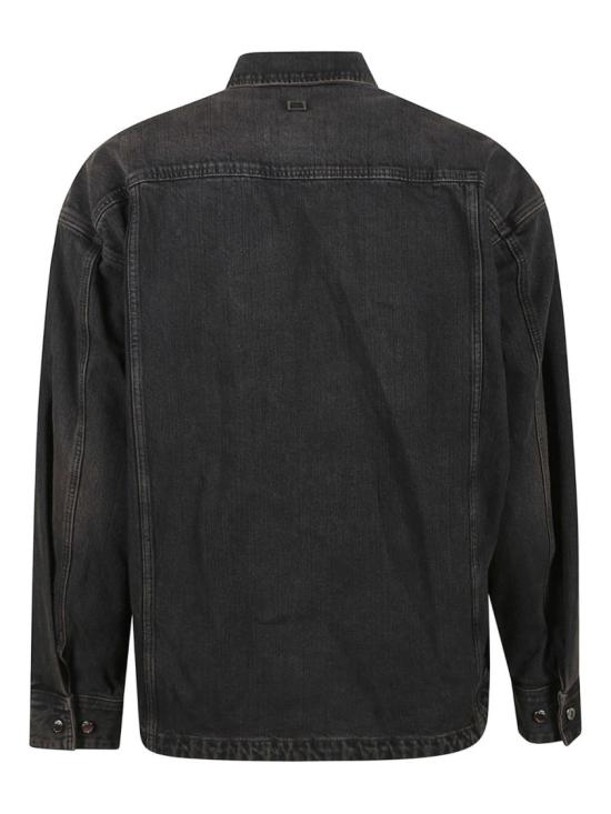 25FW 우영미 데님 셔츠 W253SH23982B Black - WOOYOUNGMI