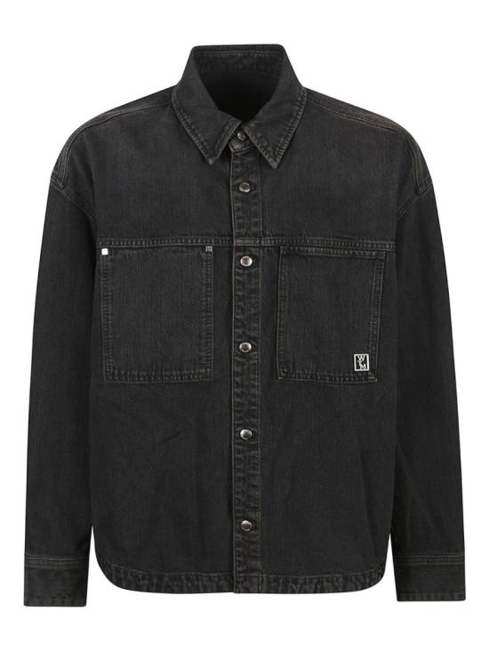 25FW 우영미 데님 셔츠 W253SH23982B Black - WOOYOUNGMI