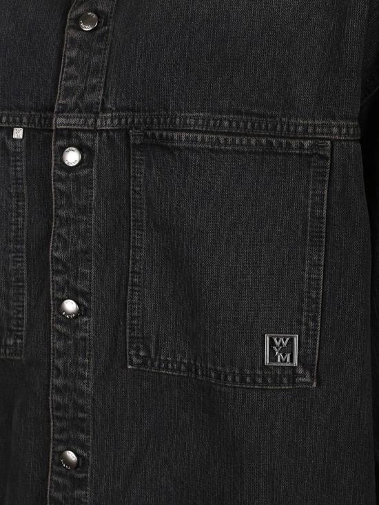 25FW 우영미 데님 셔츠 W253SH23982B Black - WOOYOUNGMI