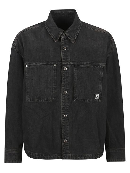 25FW 우영미 데님 셔츠 W253SH23982B Black