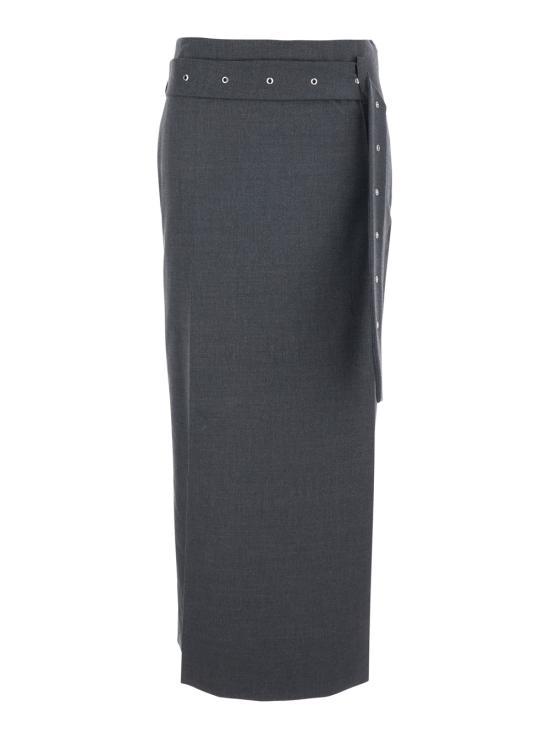 25FW 로우클래식 미디 스커트 LW253SK03CC0001 Grey