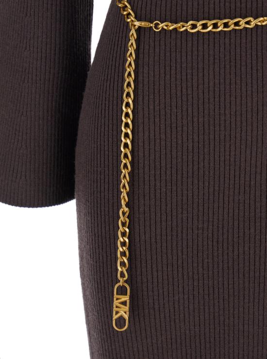 25FW 마이클 코어스 미디 원피스 MF5835G4VR201 Brown - MICHAEL KORS