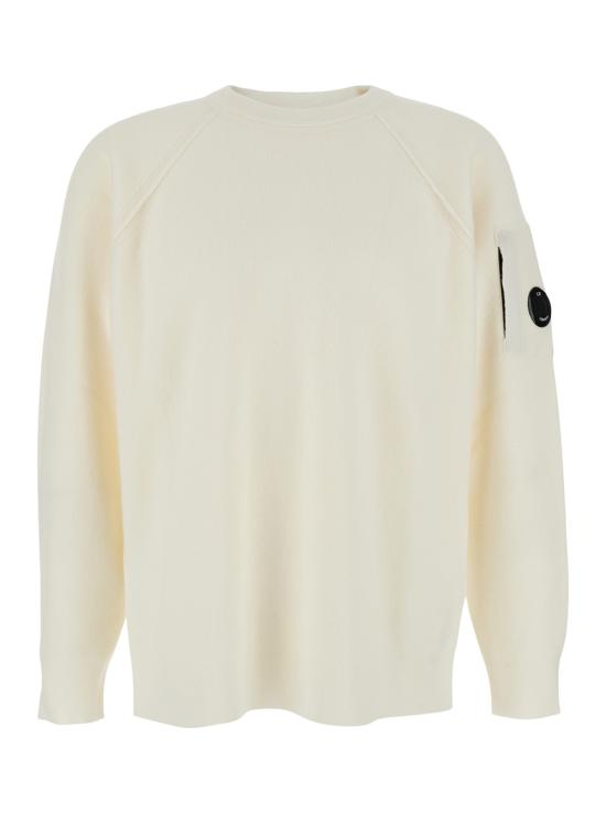 25FW 씨피 컴퍼니 램스울 크루넥 스웨터 19CMKN040A110149A103 White