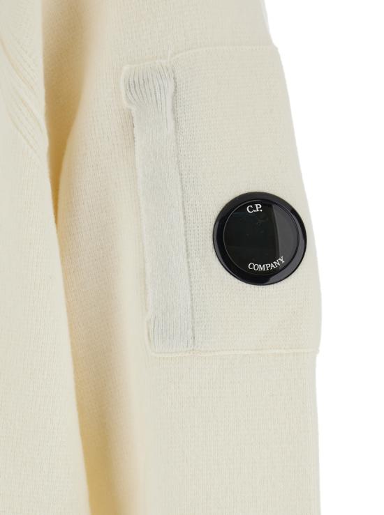 25FW 씨피 컴퍼니 램스울 크루넥 스웨터 19CMKN040A110149A103 White - C.P. COMPANY