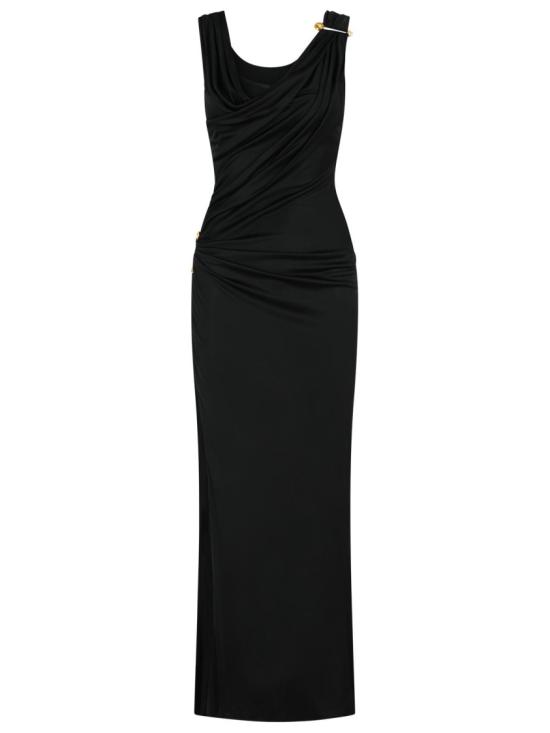 25FW 베르사체 롱 원피스 1020424 1A12497 1B000 Black