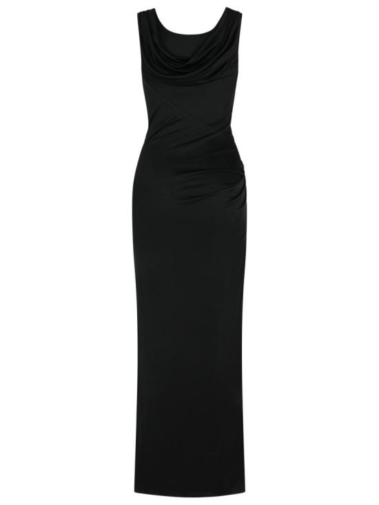 25FW 베르사체 롱 원피스 1020424 1A12497 1B000 Black - VERSACE