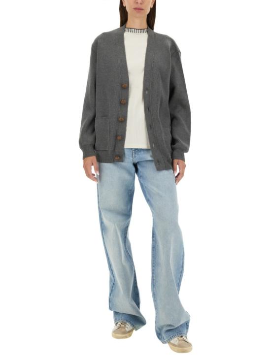 25FW 골든구스 코튼 버튼 가디건 GWP00950 P00066260304 Grey - GOLDEN GOOSE