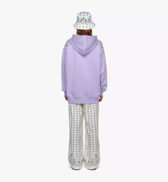  엠시엠 후드 티셔츠 MFADAMM01U700PURPLE Blue - MCM