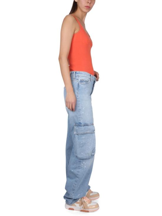  오프화이트 데님 팬츠 OWYB014 S23DEN0014001 Blue - OFF WHITE