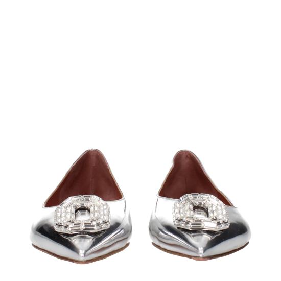 25SS 아미나 무아디 플랫 슈즈 CAMELIAFLATMIRRORSILVER - AMINA MUADDI