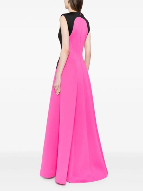  사이드 코베이시 롱 원피스 추상적인 대조 컷이 있는 네오프렌 드레스 - SAIID KOBEISY