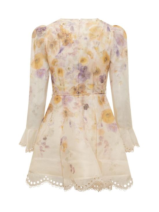 25FW 짐머만 숏 원피스 4693DF252 PSFL Beige - ZIMMERMANN