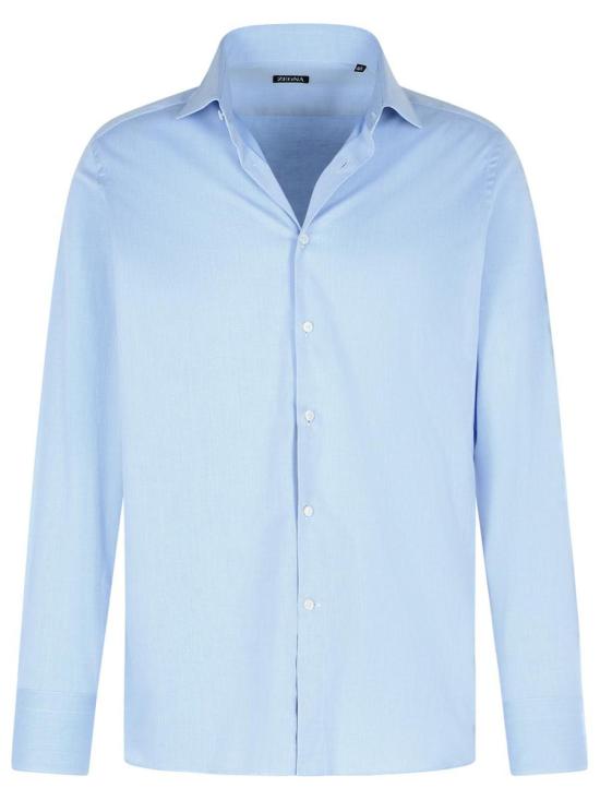 25FW 에르메네질도제냐 긴팔 셔츠 R201342A2 9MS0MT432G BLUE