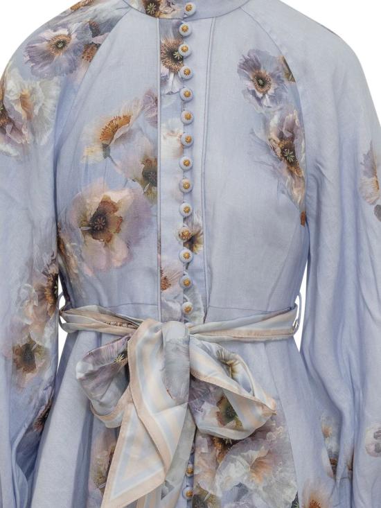 25FW 짐머만 히프노틱 버튼 미니 드레스  3970DF251 LILPP PURPLE - ZIMMERMANN