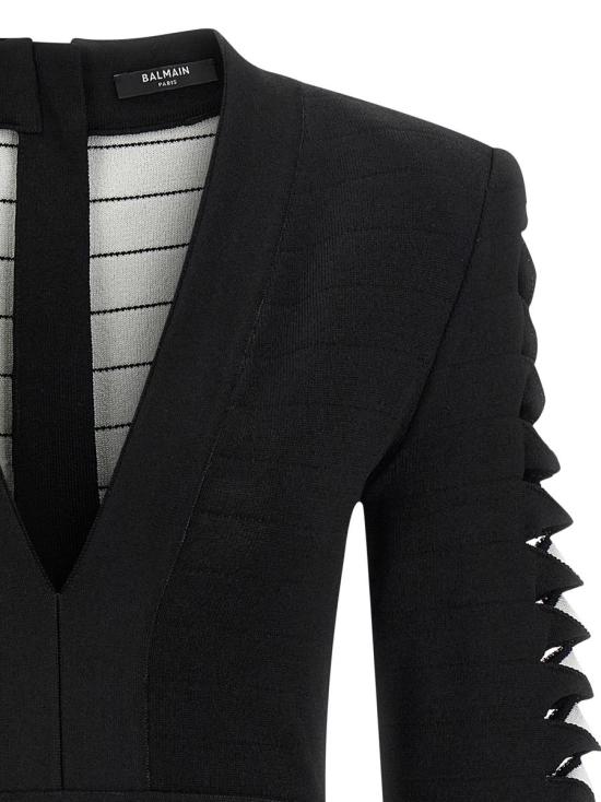 25FW 발망 숏 원피스 FF0R8049KI98EAB Black - BALMAIN