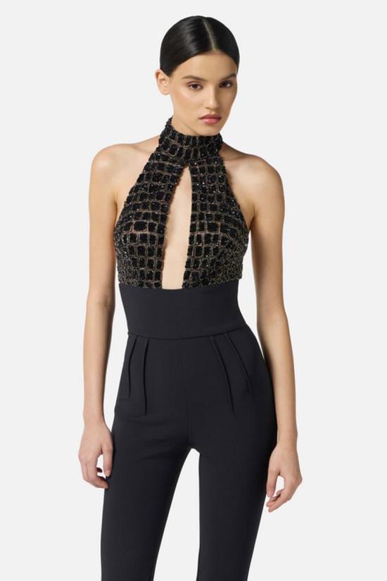 25FW 엘리자베타프랜치 점프수트 TU06257E2110 Black - ELISABETTA FRANCHI