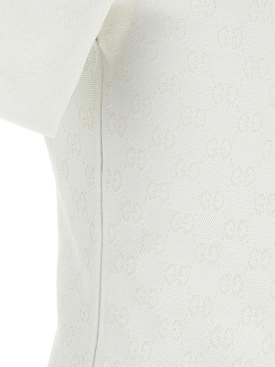 25FW 구찌 라운드넥 자카트 미니 원피스 828746XKEVN9000 White - GUCCI