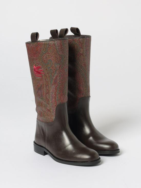 25FW [키즈] 에트로 미들 부츠 GX0A46B0082 999MA Brown - ETRO