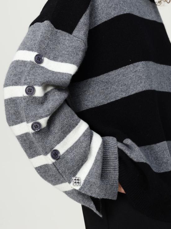 25FW 리우조 터틀넥 MF5127MS009 C3819 Grey - LIU JO