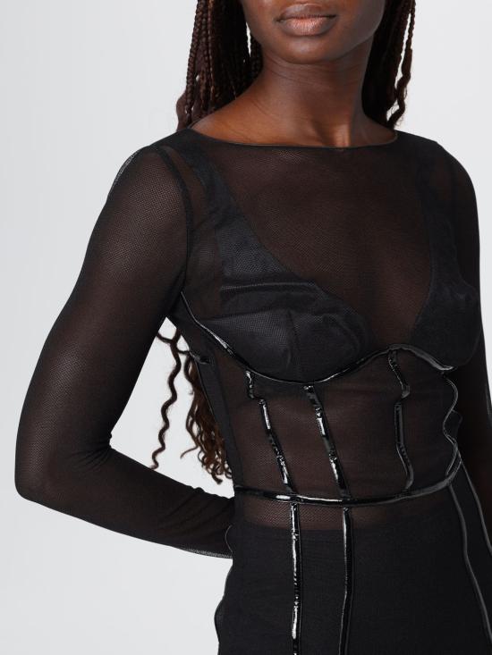 25FW 엘리자베타프랜치 롱 원피스 ABR08 110 Black - ELISABETTA FRANCHI