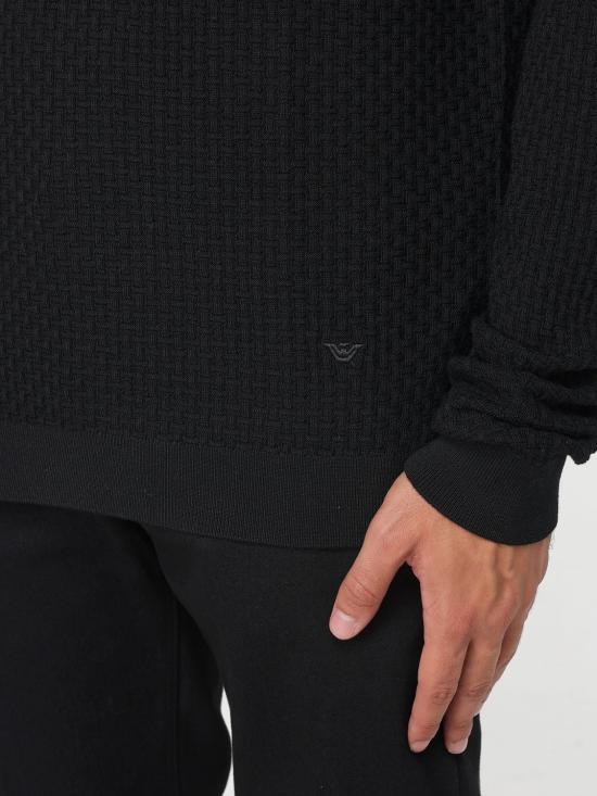 25FW 엠포리오 아르마니 스웨터 EM002196AF13851 FC038 Black - EMPORIO ARMANI