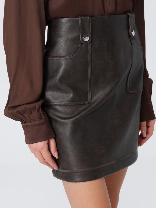 25FW 리우조 숏 스커트 MF5525E1051 X0558 Brown - LIU JO