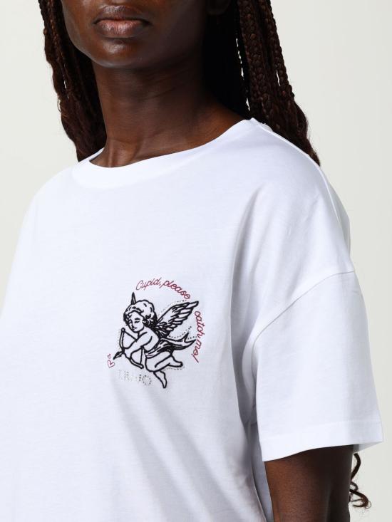 25FW 리우조 반팔 티셔츠 MF5416JS923 S9747 White - LIU JO