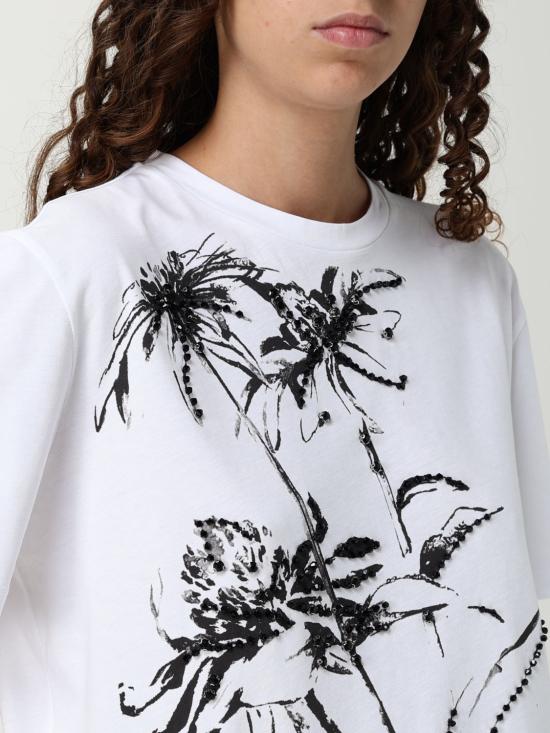 25FW 리우조 반팔 티셔츠 CF5382J6308 W9992 White - LIU JO