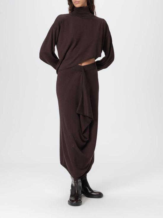 25FW 리비아나 콘티 롱 스커트 L5WA28 W18 0 Brown - LIVIANA CONTI