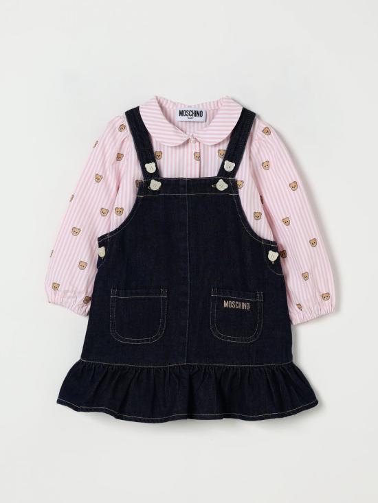 25FW [키즈] 모스키노 오버롤 MDK036L0E34 40109 Blue