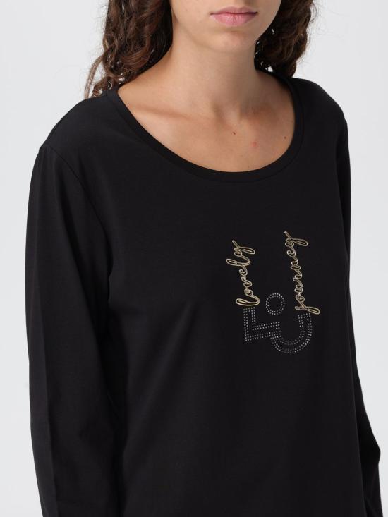 25FW 리우조 반팔 티셔츠 TF5169JS003 M9910 Black - LIU JO