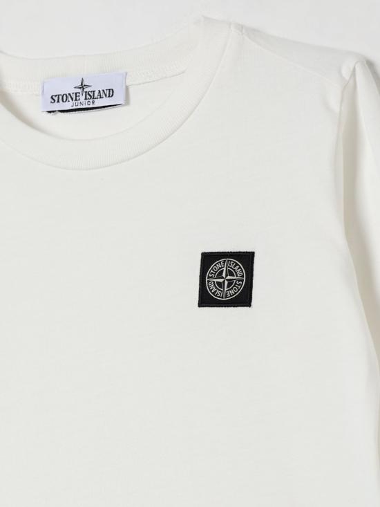 25FW [키즈] 스톤 아일랜드 티셔츠 2100003S0047 V0099 White - STONE ISLAND