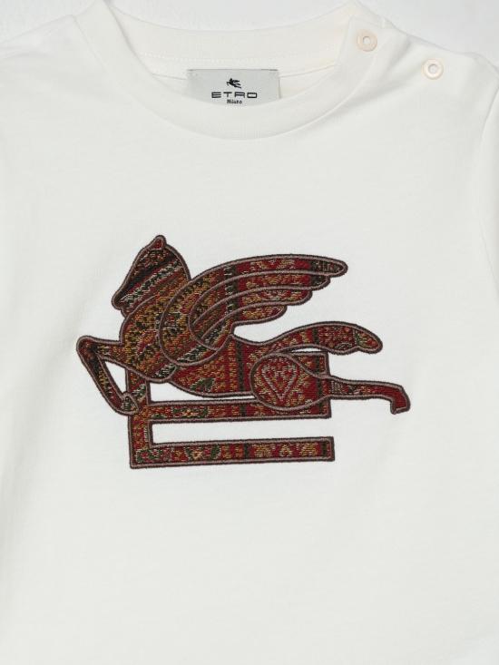 25FW [키즈] 에트로 티셔츠 GX8511Z2904 101 White - ETRO