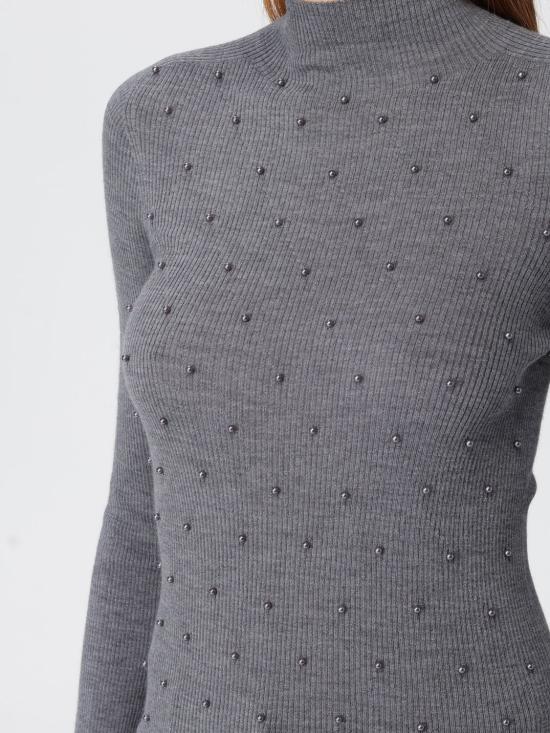 25FW 리우조 터틀넥 MF5030MA77Q 02050 Grey - LIU JO