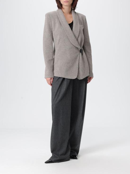 25FW 엠포리오 아르마니 스트레이트 팬츠 EW002215TE10537 O8004 Grey - EMPORIO ARMANI