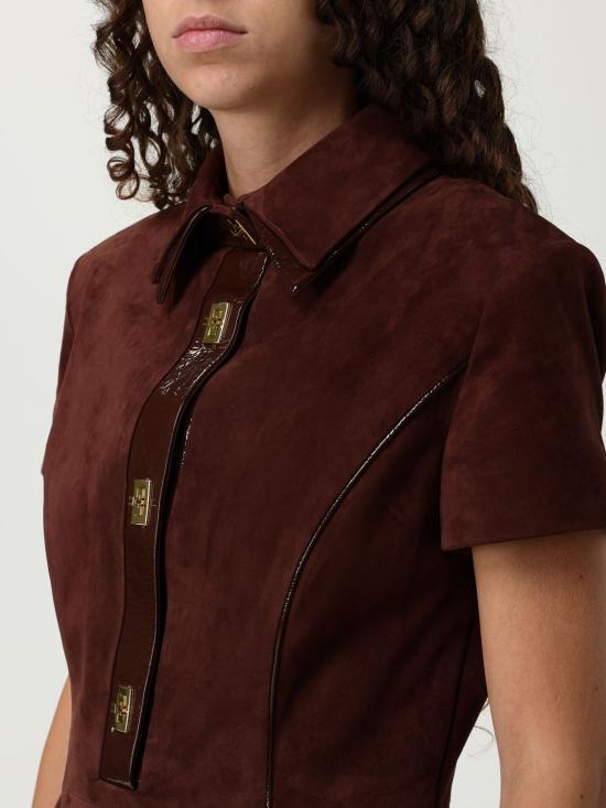 25FW 엘리자베타프랜치 숏 원피스 AP02G EA3 Brown - ELISABETTA FRANCHI