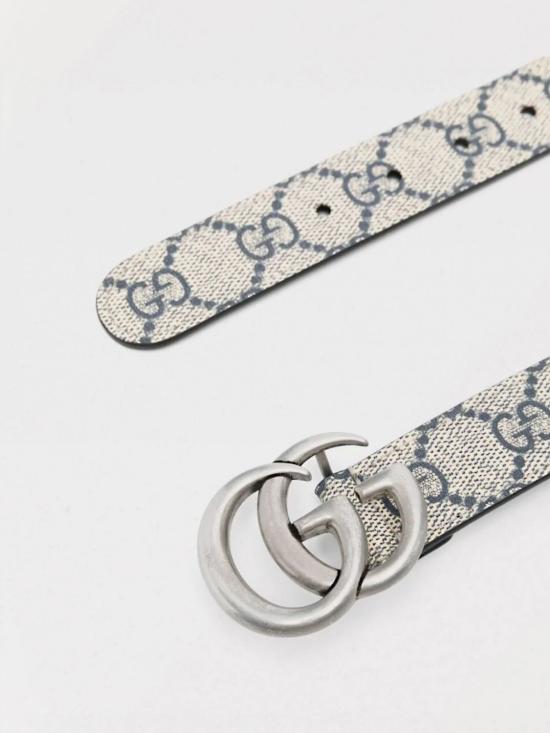 25FW [키즈] 구찌 벨트 4327072ZG0G 4060 Blue - GUCCI