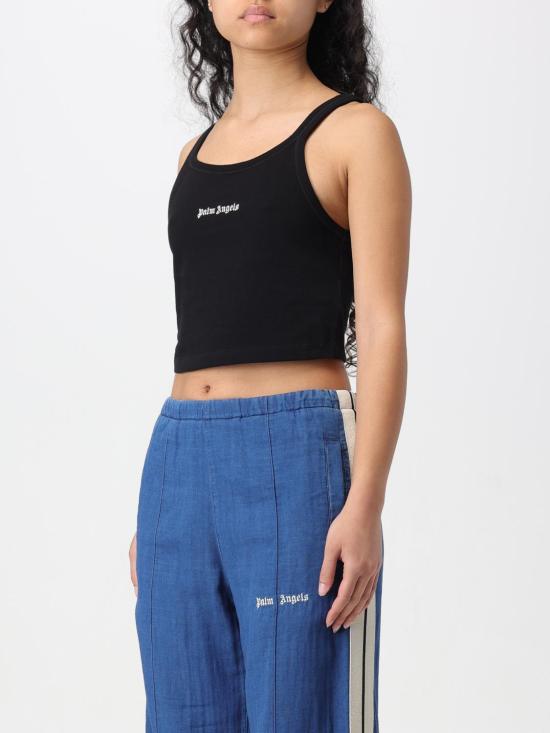 25FW 팜앤젤스 반팔 티셔츠 PWAD060S24FAB002 1003 Black - PALM ANGELS