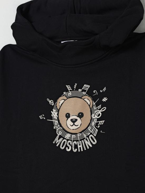 25FW [키즈] 모스키노 풀오버 HUF096LCA23 60100 Black - MOSCHINO