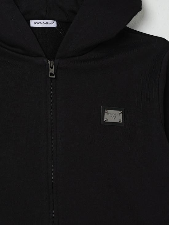 25FW [키즈] 돌체앤가바나 풀오버 L4JW2VG7I2P N0000 Black - DOLCE & GABBANA