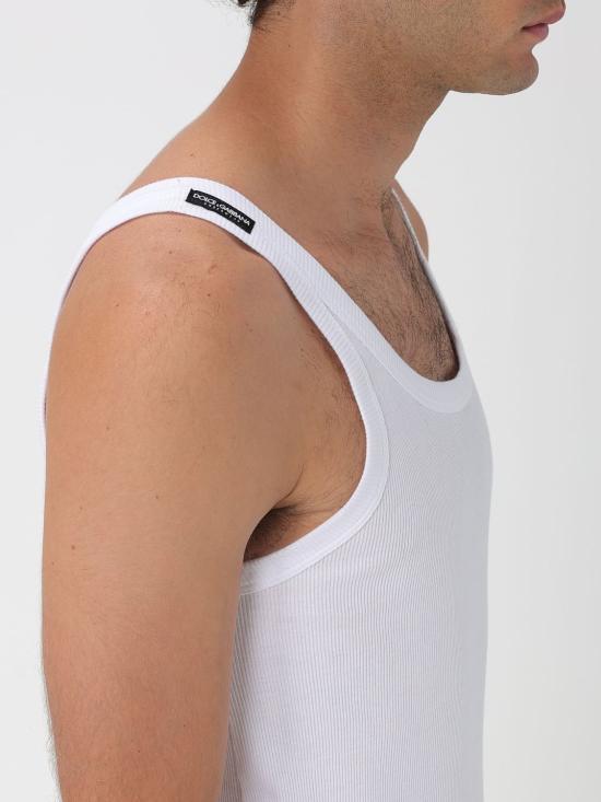 25FW 돌체앤가바나 민소매 티셔츠 M8C19JONN96 W0800 White - DOLCE & GABBANA