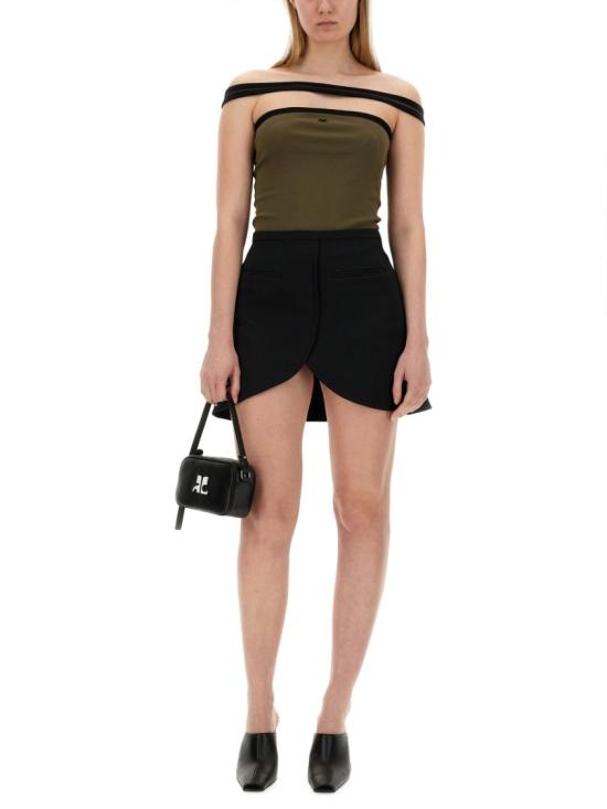  쿠레쥬 숏 스커트 224CJU171P L00079999 Black - COURREGES