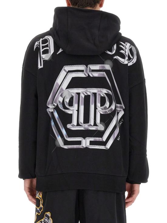  필립 플레인 후드 티셔츠 MJB3071 PJ0002N02 Black - PHILIPP PLEIN