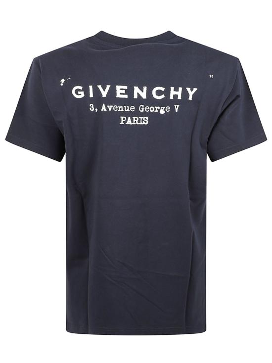 25FW 지방시 반팔 티셔츠 BM71NK3YRJ499 Blue - GIVENCHY