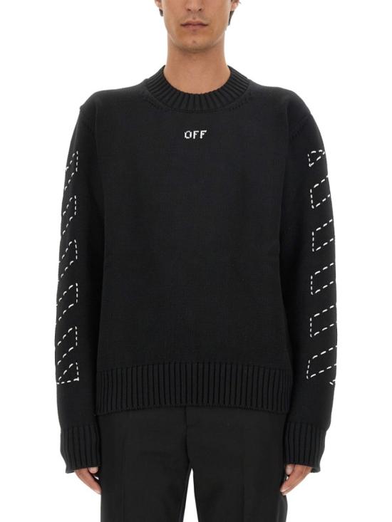 오프화이트 스웨터 OMHE172 F23KNI0011001 Black