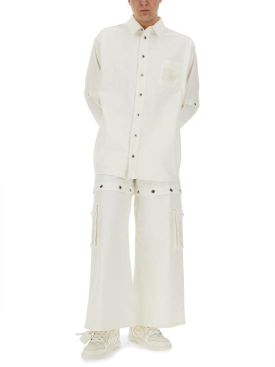  오프화이트 긴팔 셔츠 OMYD059 S24DEN0010202 White - OFF WHITE