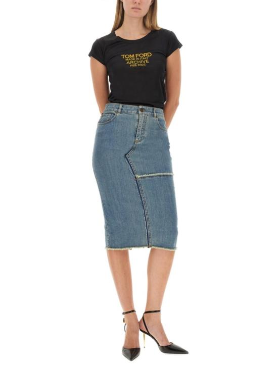  톰포드 반팔 티셔츠 TSJ559 FAX835XLBGO Black - TOMFORD